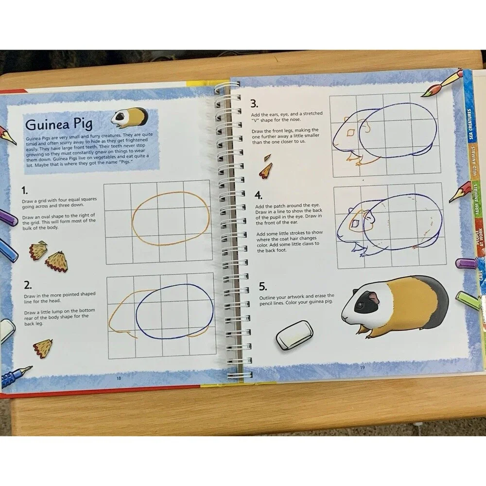YOU CAN DRAW Learn Over 100 Drawings 8 Books Cars Animals Sea Insects Cartoon